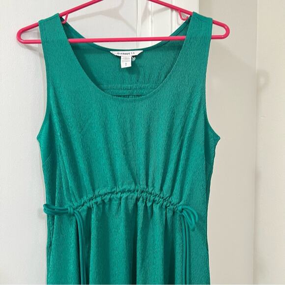 Athleta Green Echo Midi Dress Size Small Large - Picture 5 of 14